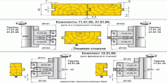 Комплект фрез для профілювання дошки підлоги (паз S=8мм)(11.51.00, 31.51.00, 12.51.00)