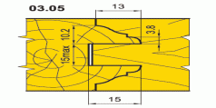Комплект фрез для профілювання стояків та перемичок фільончастих дверних полотен (03.05.XX)