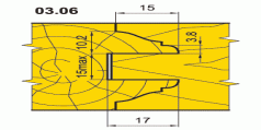 Комплект фрез для профілювання стояків та перемичок фільончастих дверних полотен (03.06.XX)