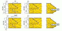 Комплект фрез для виготовлення меблевих фасадів (07.07/08.XX, 17.07/08.XX)